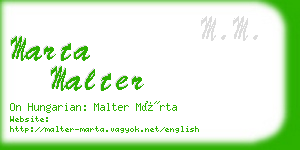 marta malter business card